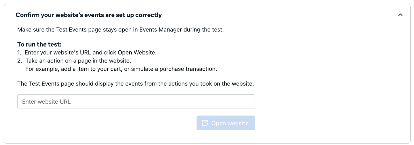 Meta Ads Audit: How to Fix Facebook Ad Performance and Boost DTC Conversions 3 Screenshot of Facebook Pixel Test events for Pixel Accuracy.